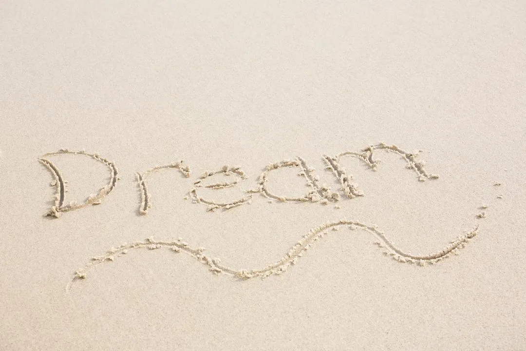 Image of "Dream" written on the sand - Topics and ideas for blogs that will inspire you and keep your readers engaged - Image