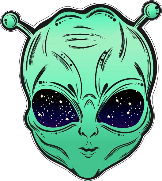Alien sticker - Photoshop express elements contract