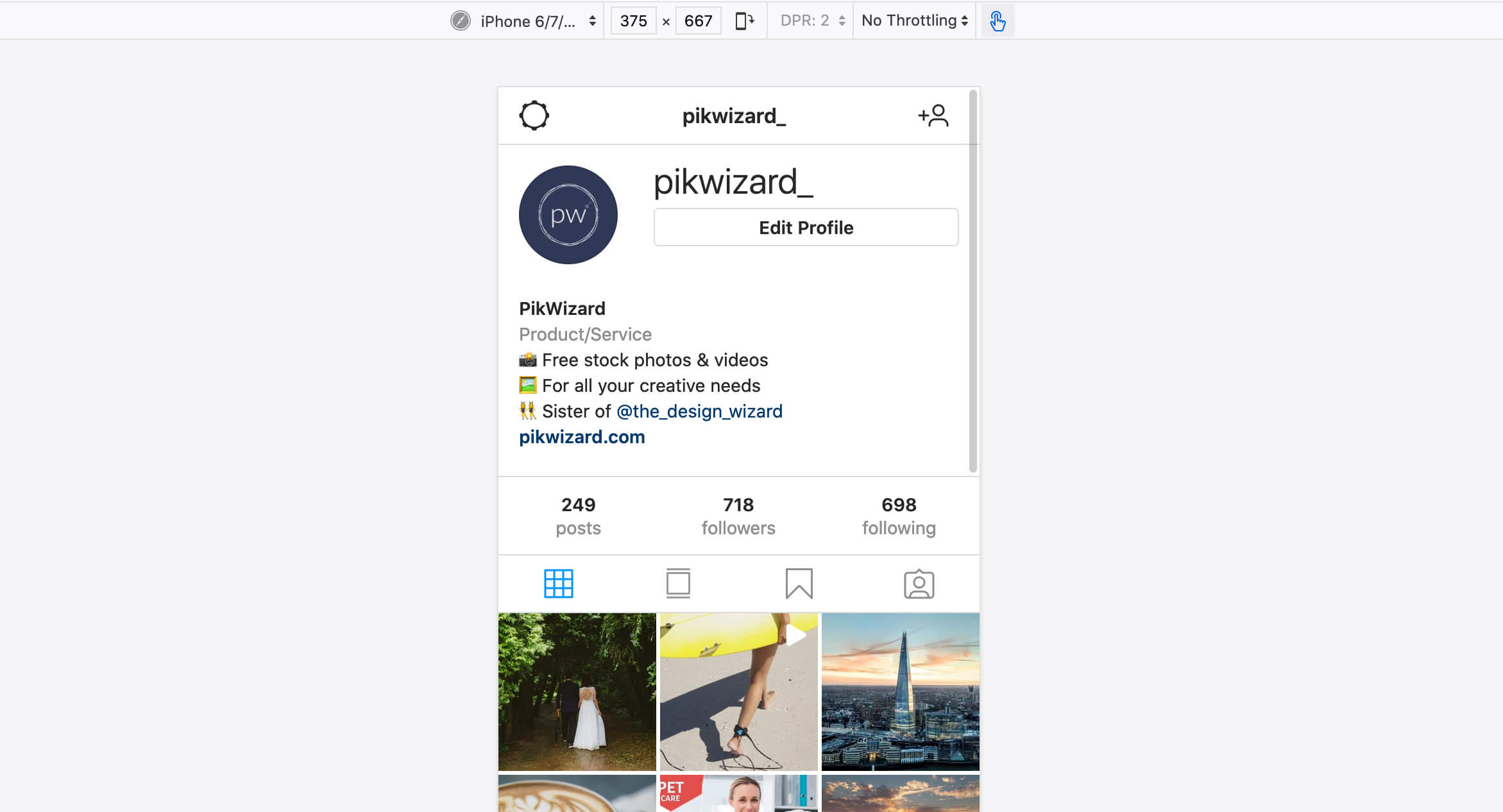 iPhone view of Instagram on Firefox - A complete beginner's guide on how to post on Instagram from a PC or Mac - Image