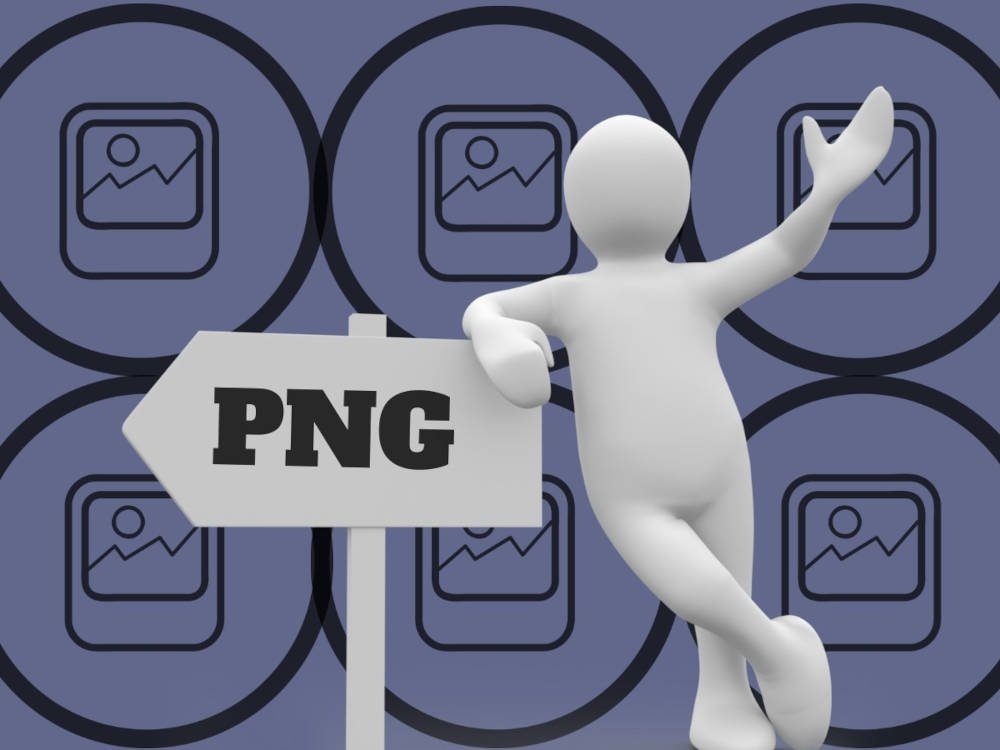 3D figure standing beside a signpost with PNG written on it - Basics you need to know about PNG files - Image