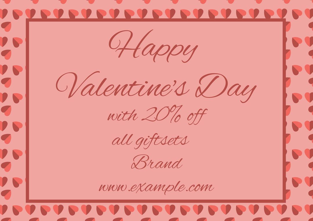 Composition of happy valentine's day text with hearts on pink background - Download Free Stock Templates Pikwizard.com