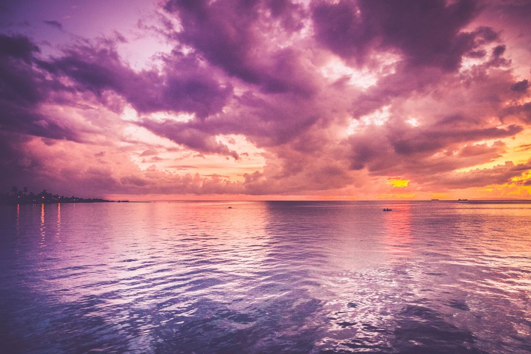 Image of a Cassis toned Sunset at the Sea