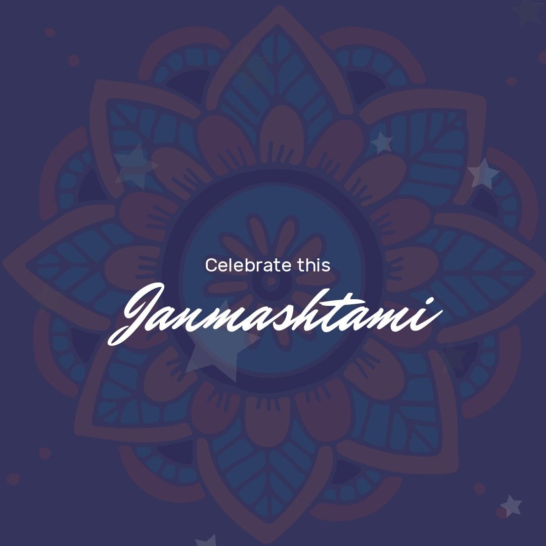 Illustration of celebrate this janmashtami text with floral pattern, copy space - Download Free Stock Templates Pikwizard.com