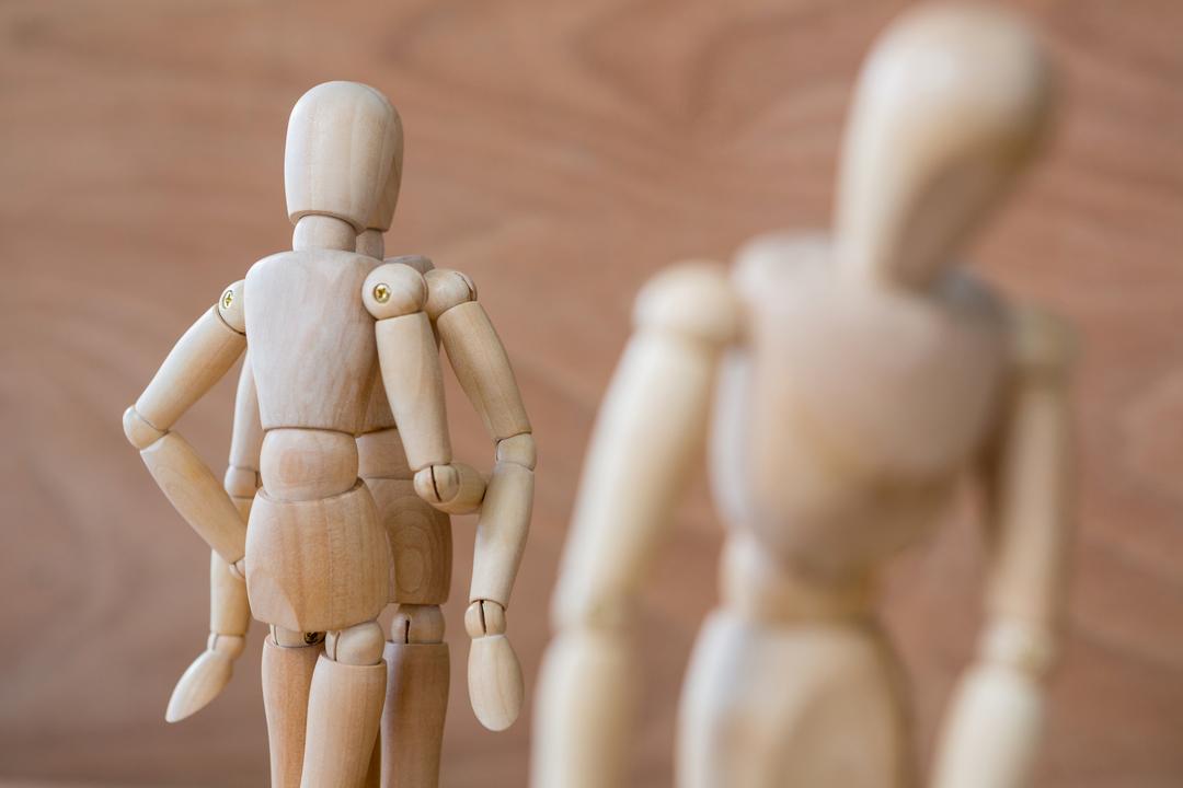 Wooden Mannequin With Walking Pose Stock Photo - Download Image