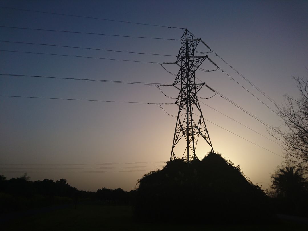 a power line at sunset - Free Images, Stock Photos and Pictures on Pikwizard.com
