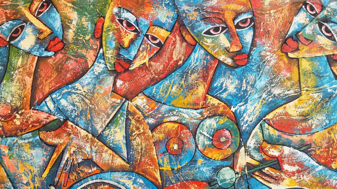 abstract human figures painting