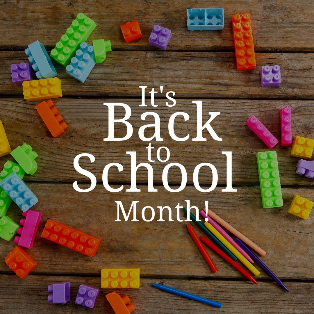 Composite of toy blocks with colored pencils and its's back to school month text on wooden table - Download Free Stock Templates Pikwizard.com