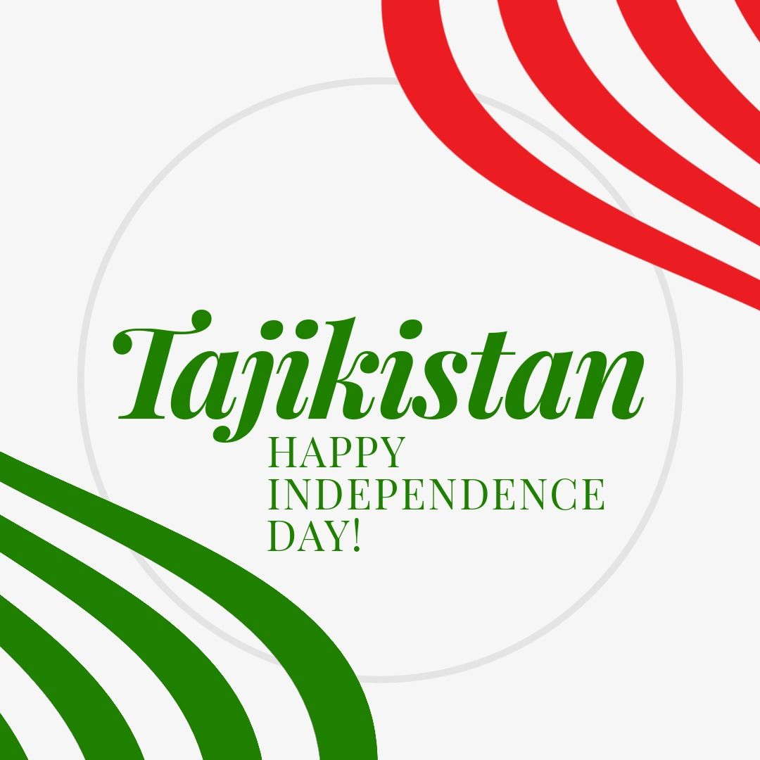 Tajikistan Independence Day Celebration with Red and Green Patterns from Pikwizard