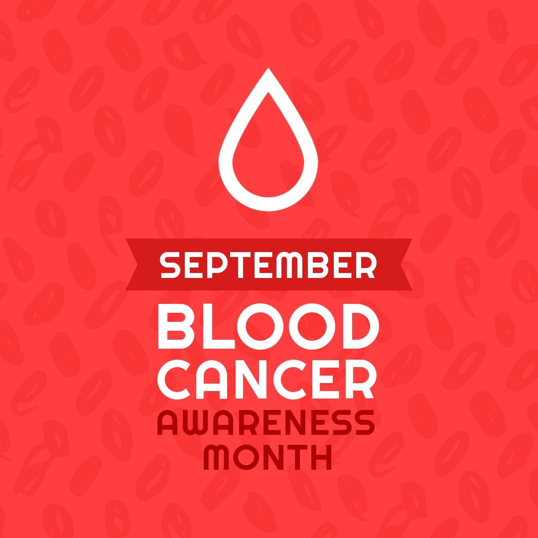 Illustration of blood drop with september and blood cancer awareness month text on red background - Download Free Stock Templates Pikwizard.com