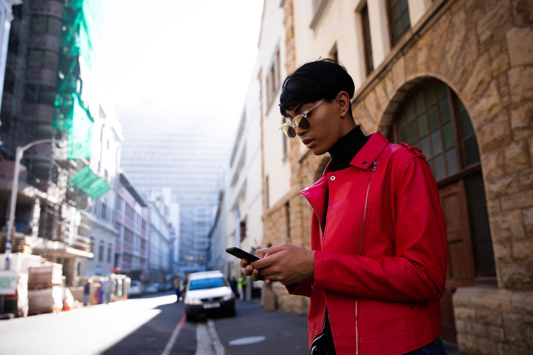 Image of a person using a phone on the street - Why you as a content creator should always be up to date with the latest trends - Image