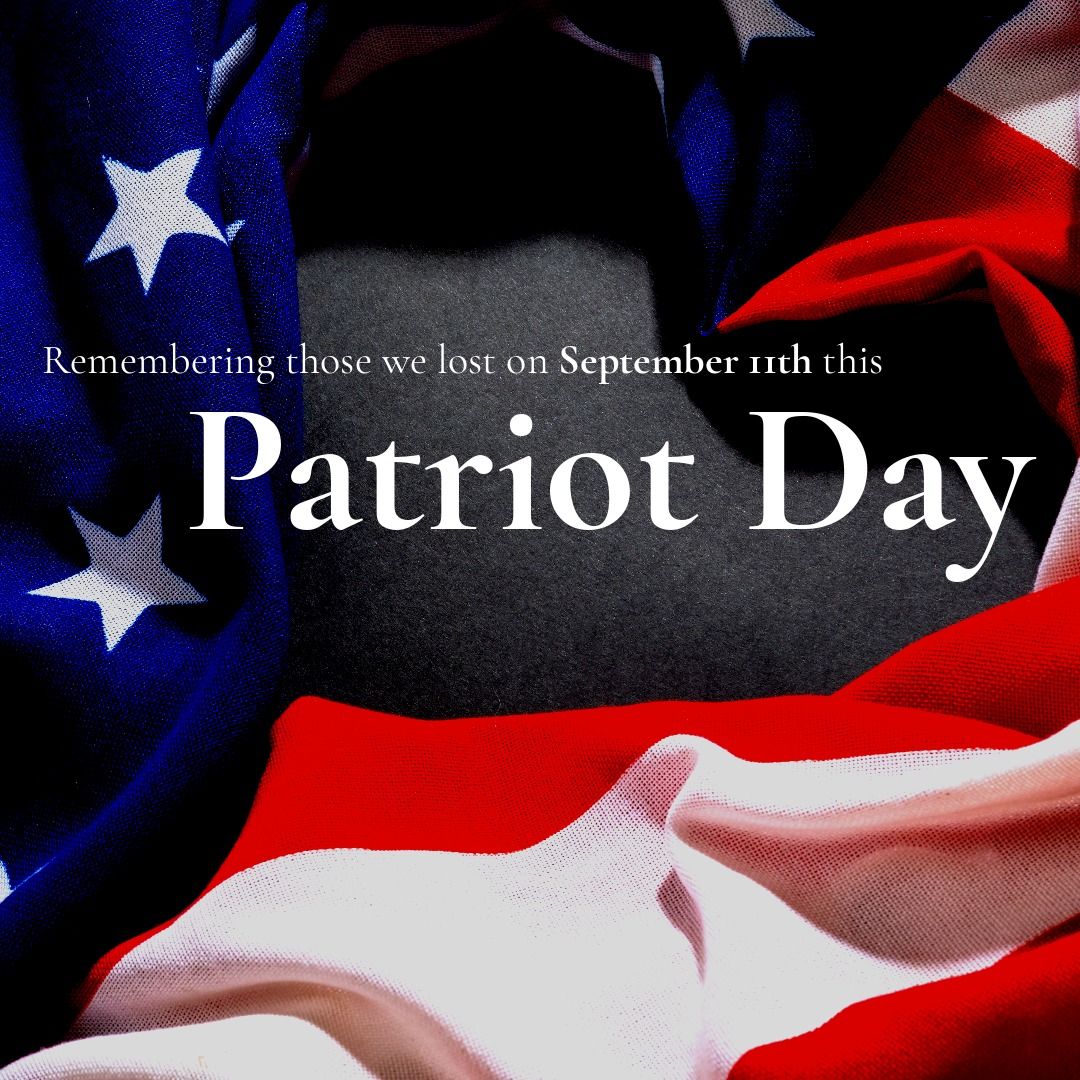 Composite of remembering those we lost on september 11th this patriot day text and flag of america - Download Free Stock Templates Pikwizard.com