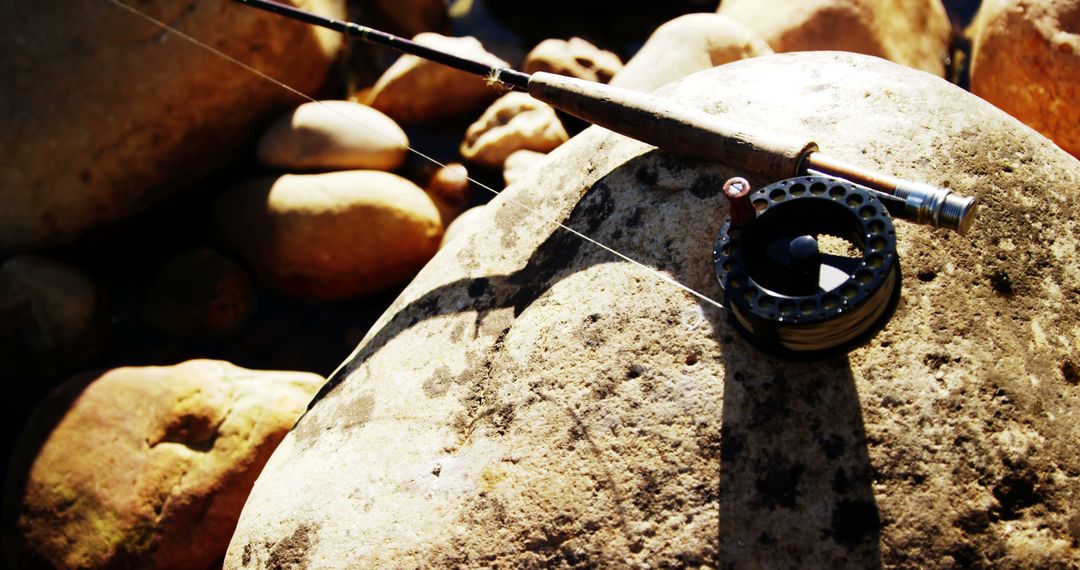 Close-up of fly fishing rod from Pikwizard