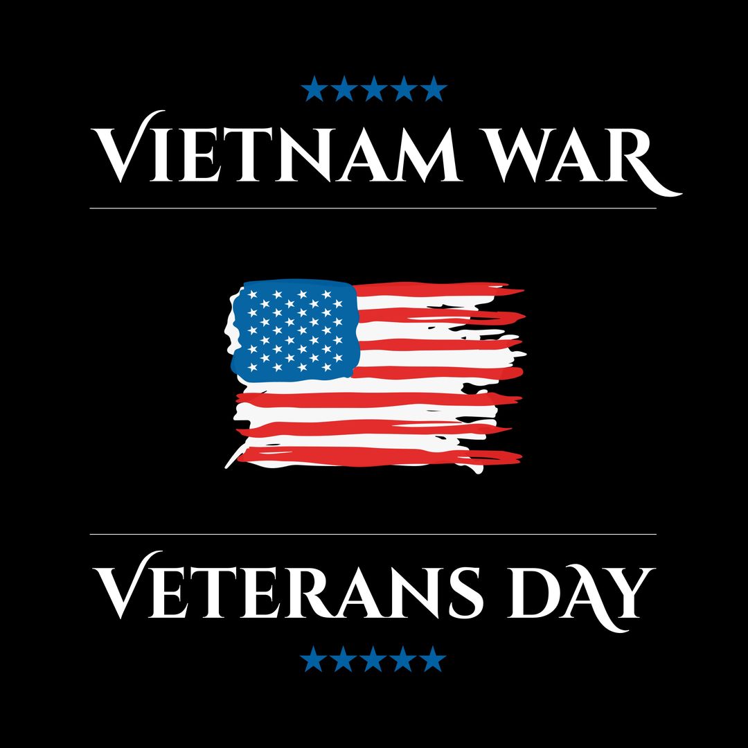 Composition of national vietnam war veterans day text over flag of usa - Download Free Stock Templates Pikwizard.com