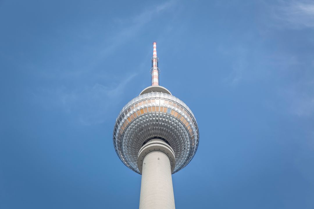 the top of the berlin television tower from Pikwizard