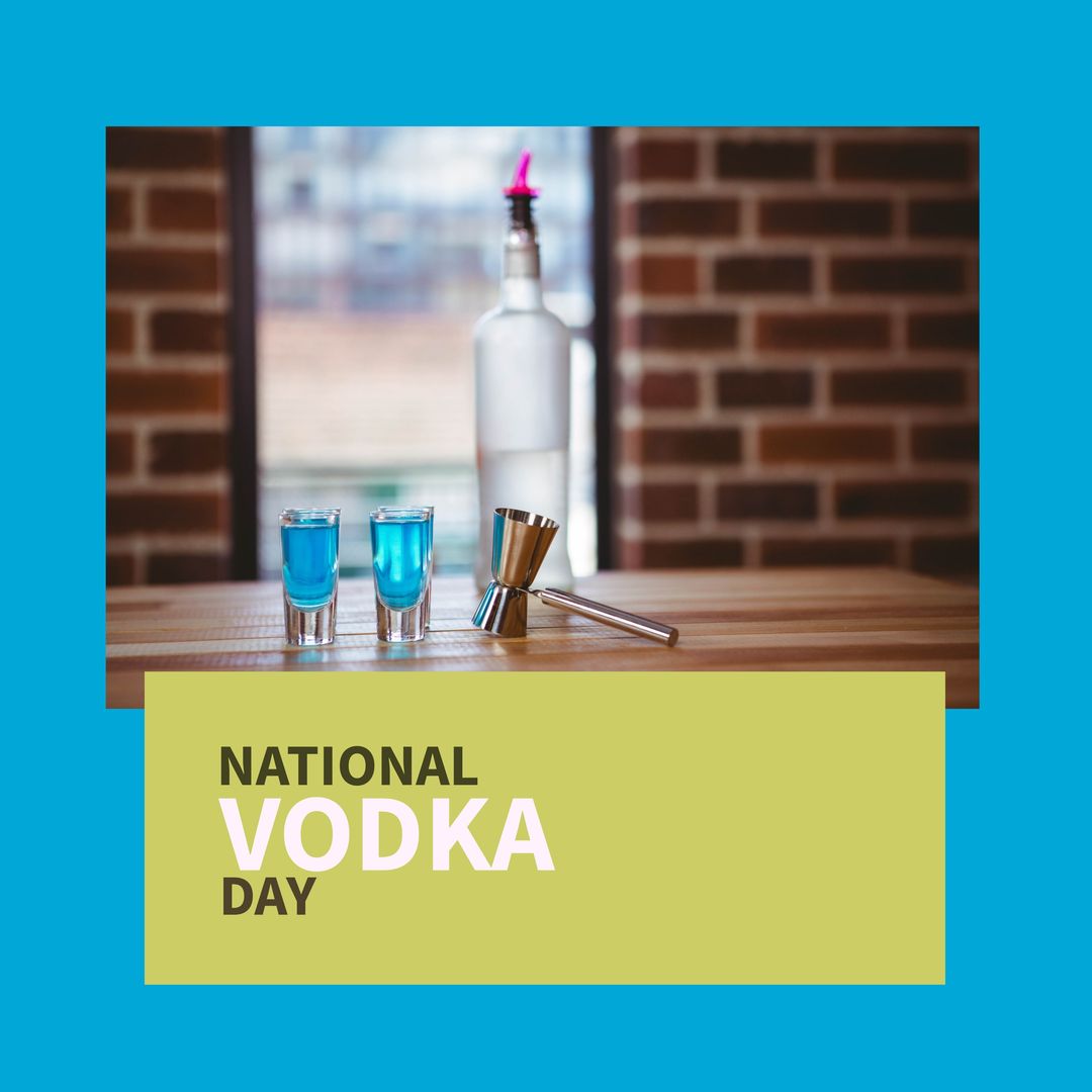 Image of national vodka day over vodka shots - Download Free Stock Templates Pikwizard.com