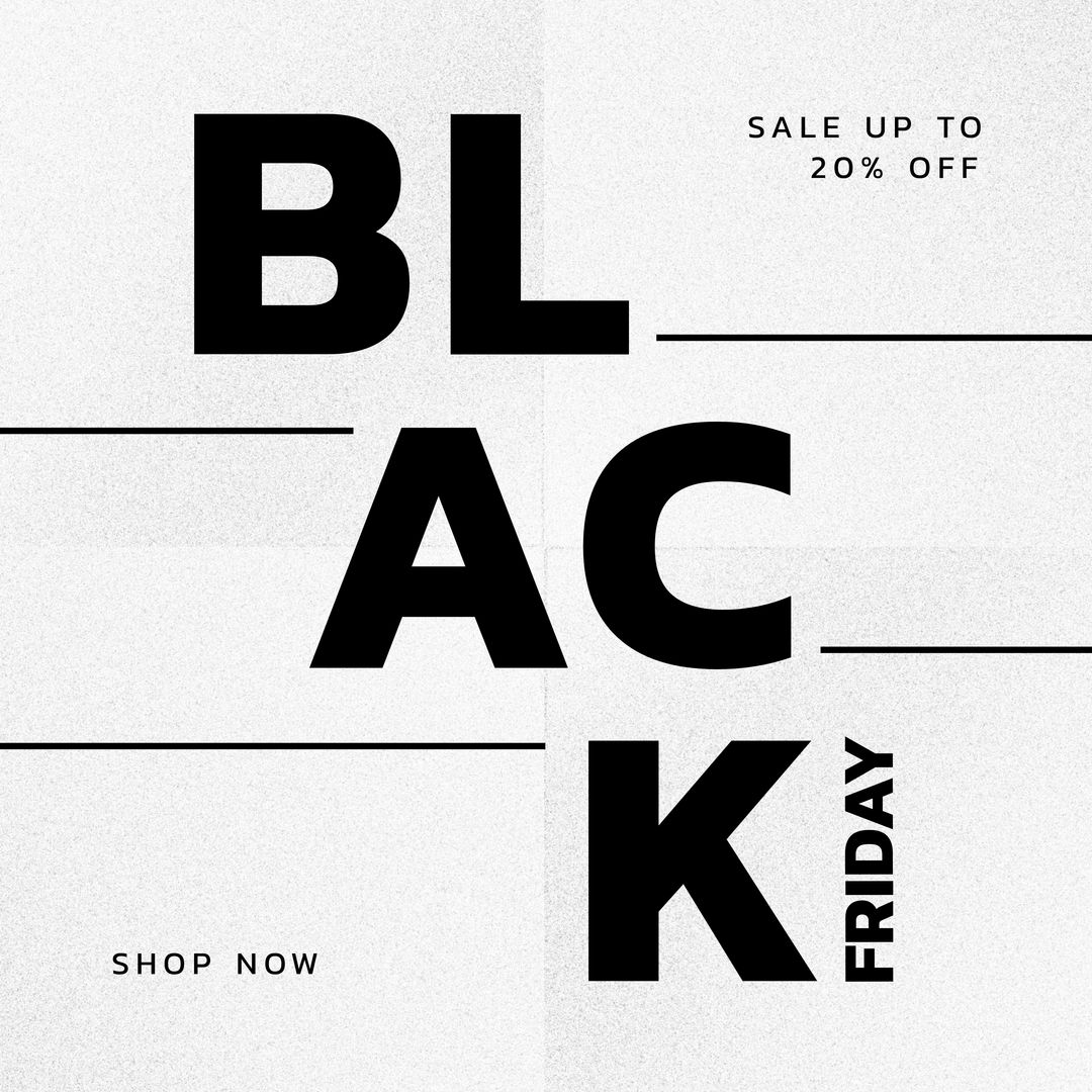 Composition of black friday text over white background from Pikwizard