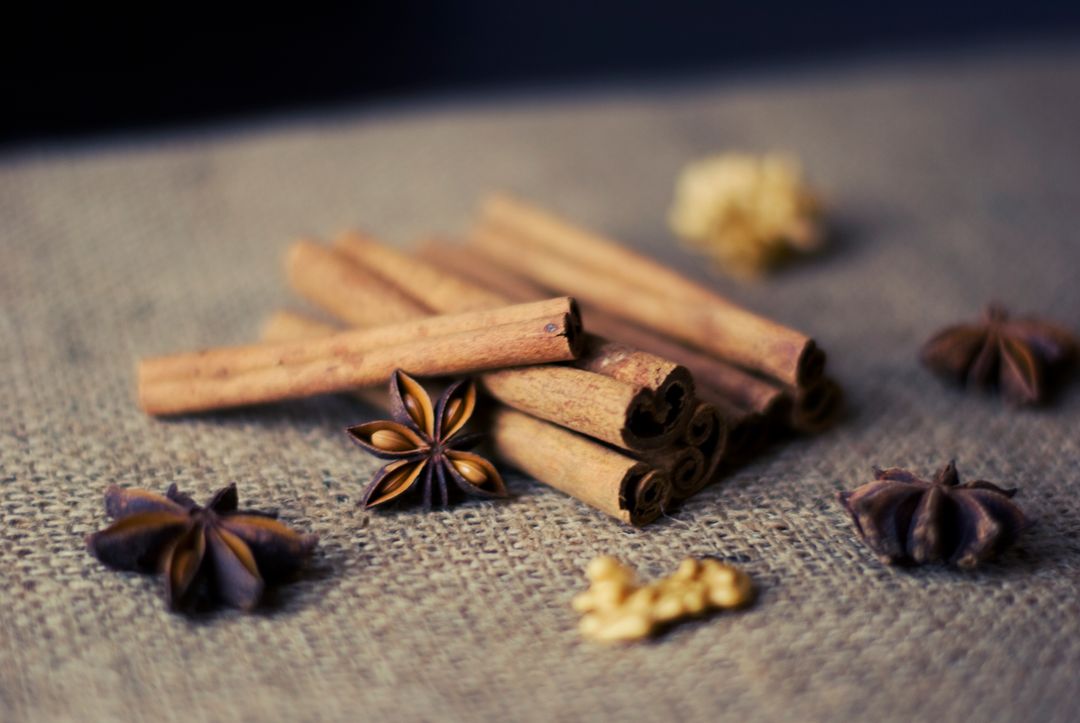 Cinnamon, anise and nuts. - Free Images, Stock Photos and Pictures on Pikwizard.com