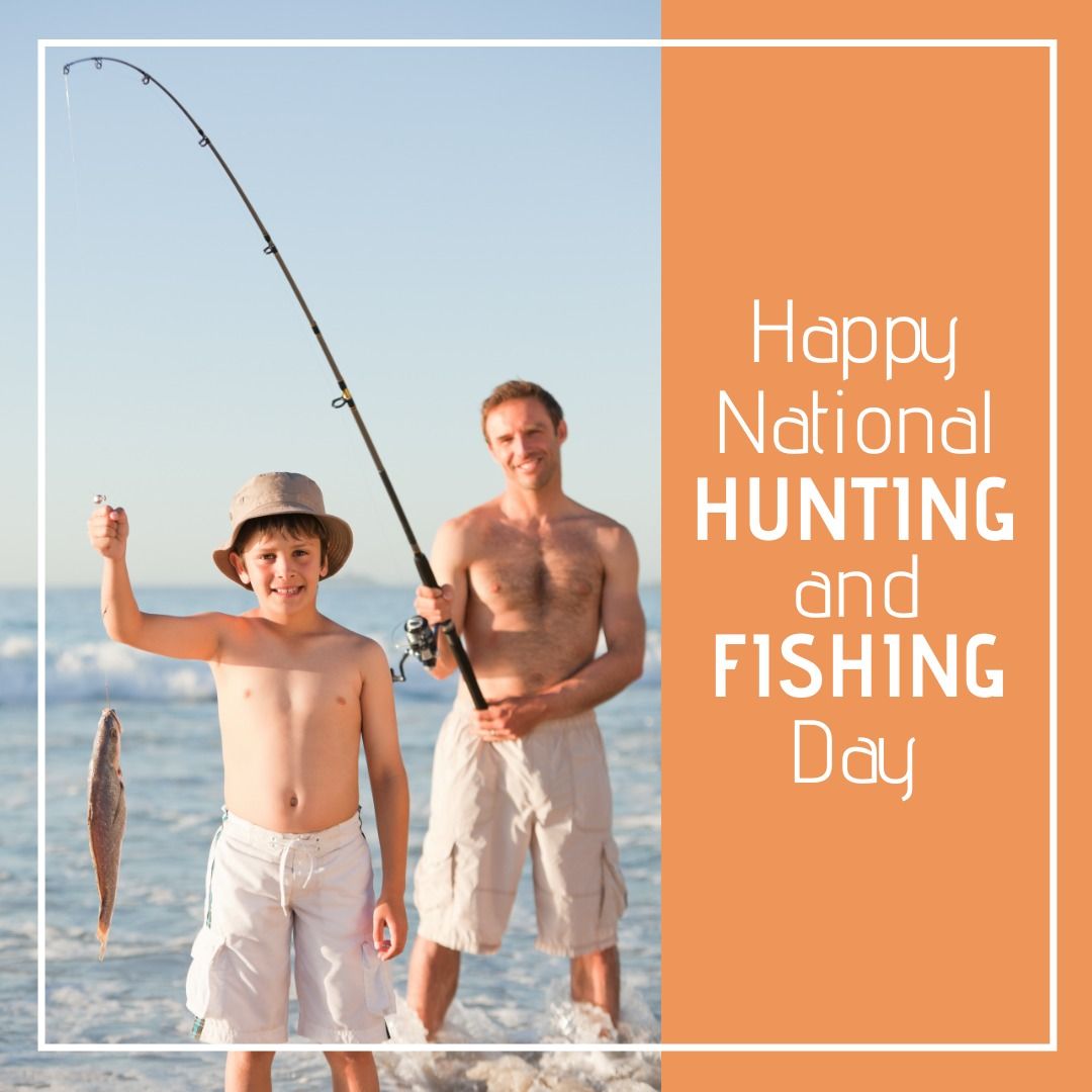 Shirtless caucasian father and son fishing in sea and happy