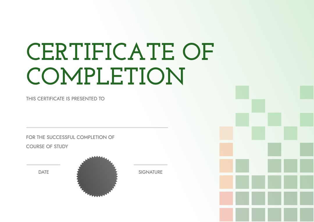 certificate of successful completion template