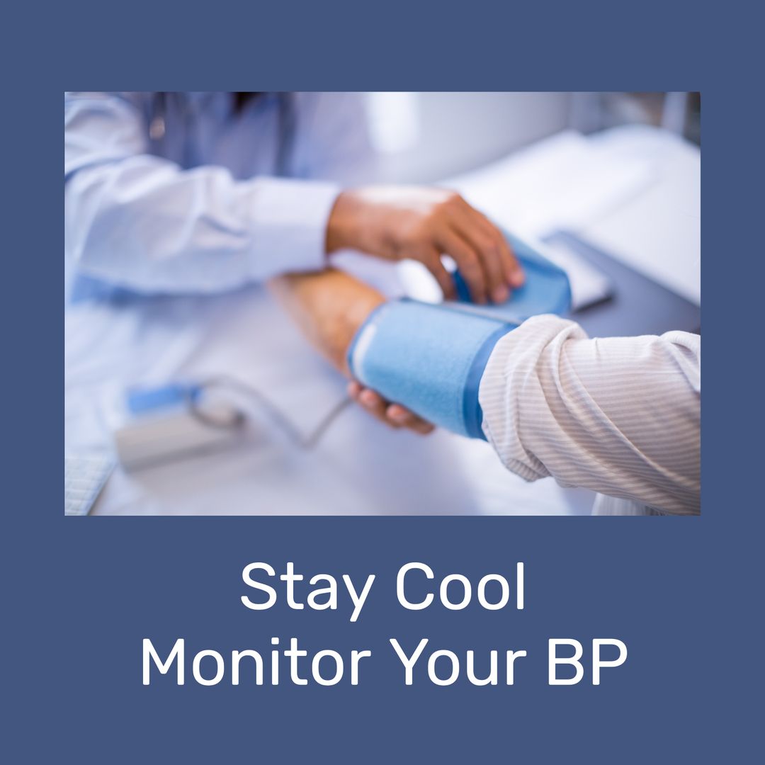 Composition of hypertension day text over doctor measuring patient pressure - Download Free Stock Templates Pikwizard.com