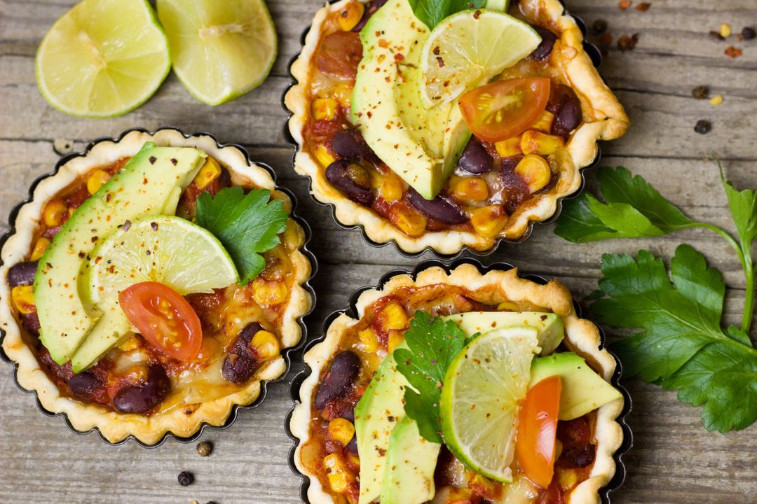 Image of Puff Pastry Filled with Cheese, Corn, Avocado