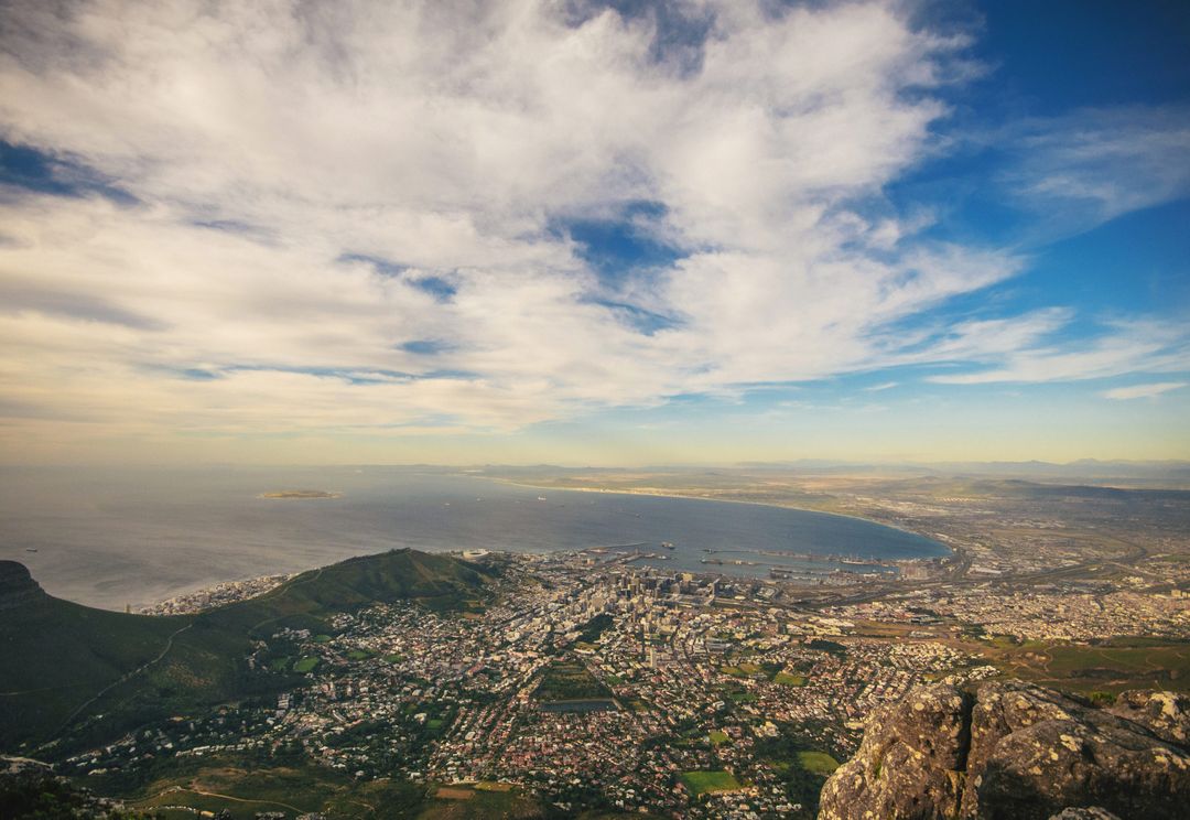 cape town from the top of table mountain in south africa from Pikwizard