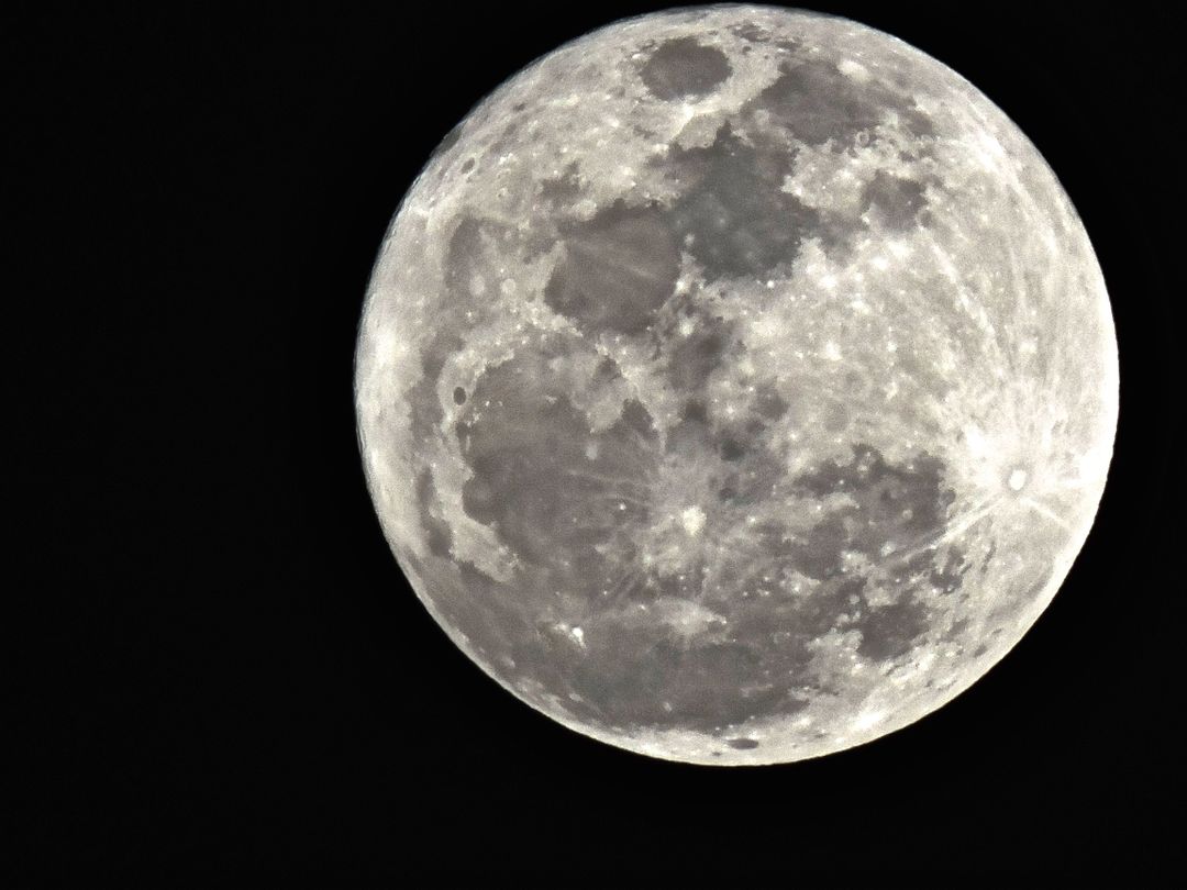 Close-up Full Moon Against Black Night Sky - Download Free Image from  Pikwizard