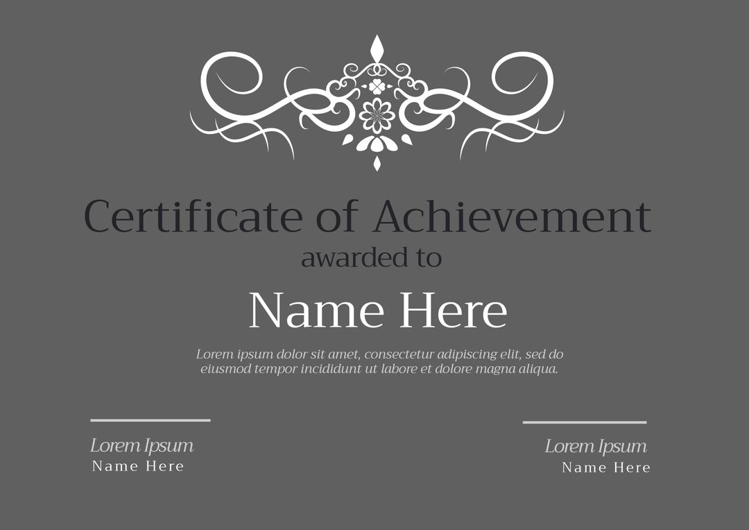 Composition of certificate of achievement text over shapes - Download Free Stock Templates Pikwizard.com