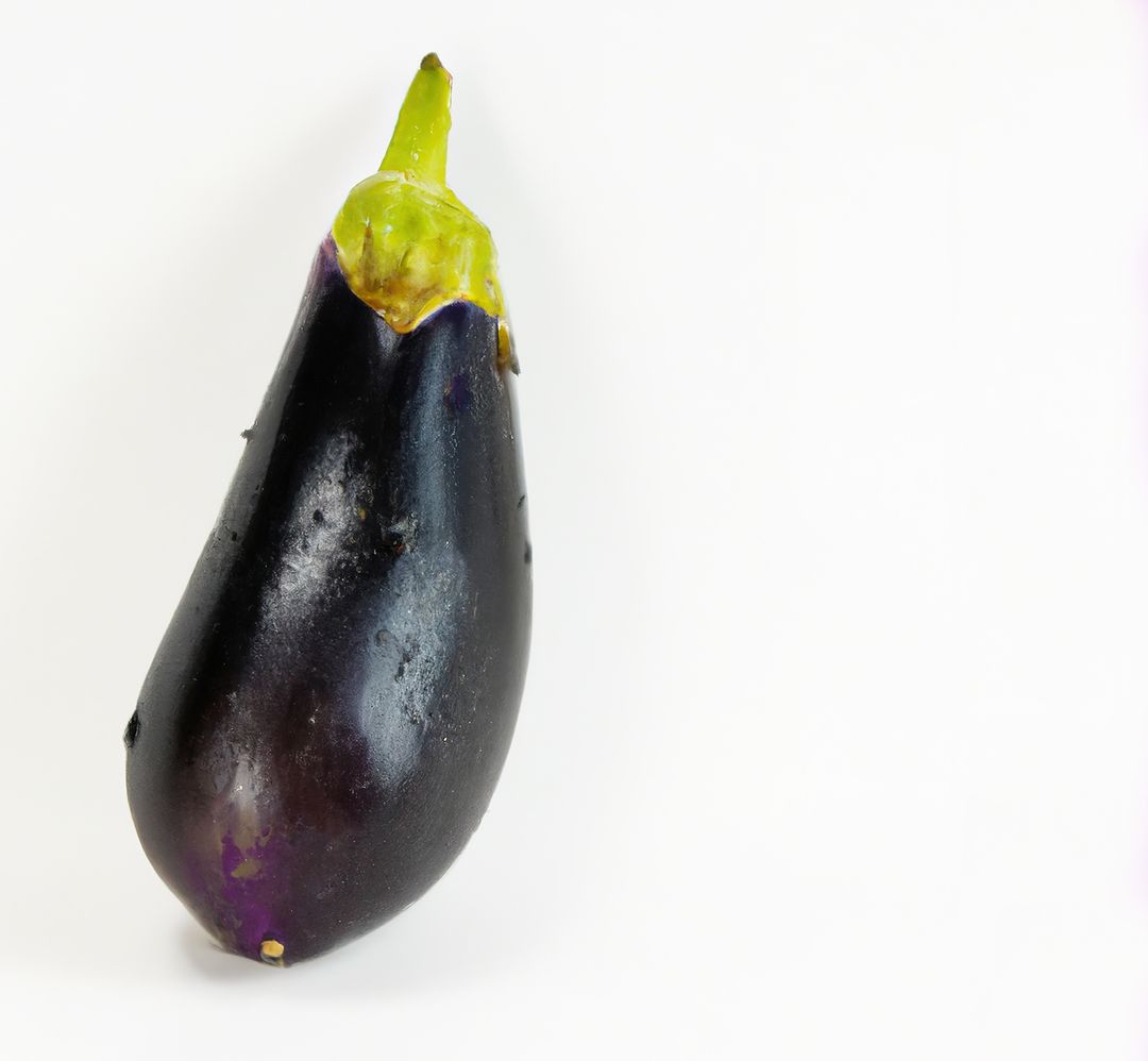 Close up of eggplant on white background created using generative ai technology - Free Images, Stock Photos and Pictures on Pikwizard.com