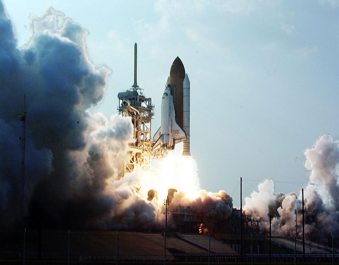a space shuttle taking off - Free Images, Stock Photos and Pictures on Pikwizard.com