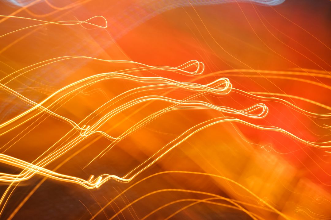 Image of Lines with a Orange and Yellow Background