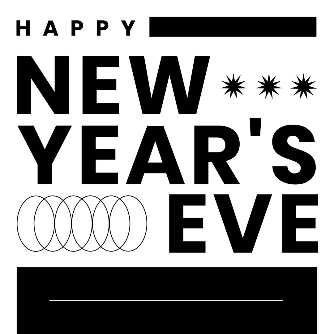 Composition of happy new years eve text over white background - Download Free Stock Templates Pikwizard.com