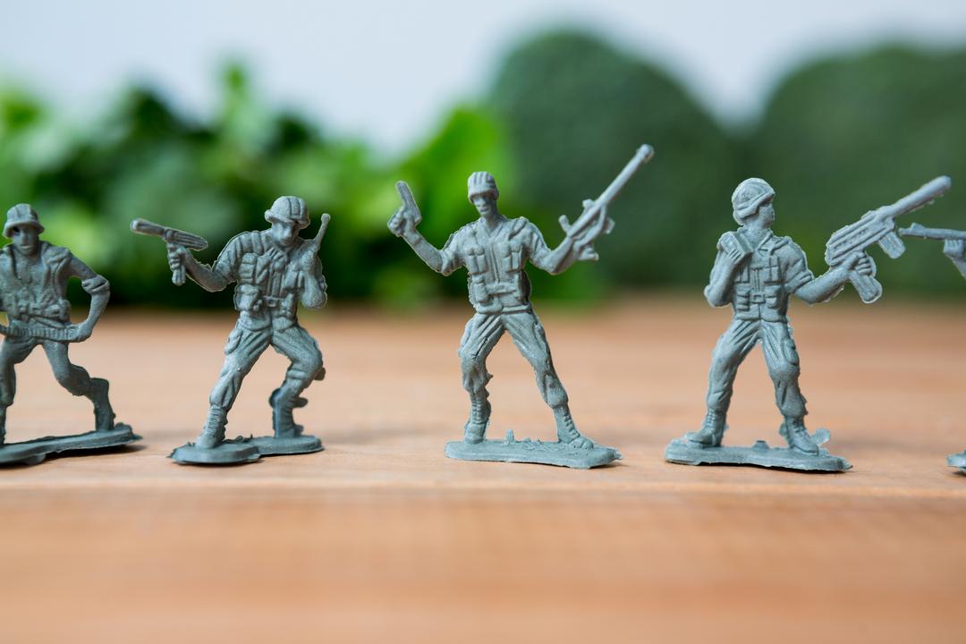 Miniature figurine of army soldiers - Free Images, Stock Photos and Pictures on Pikwizard.com
