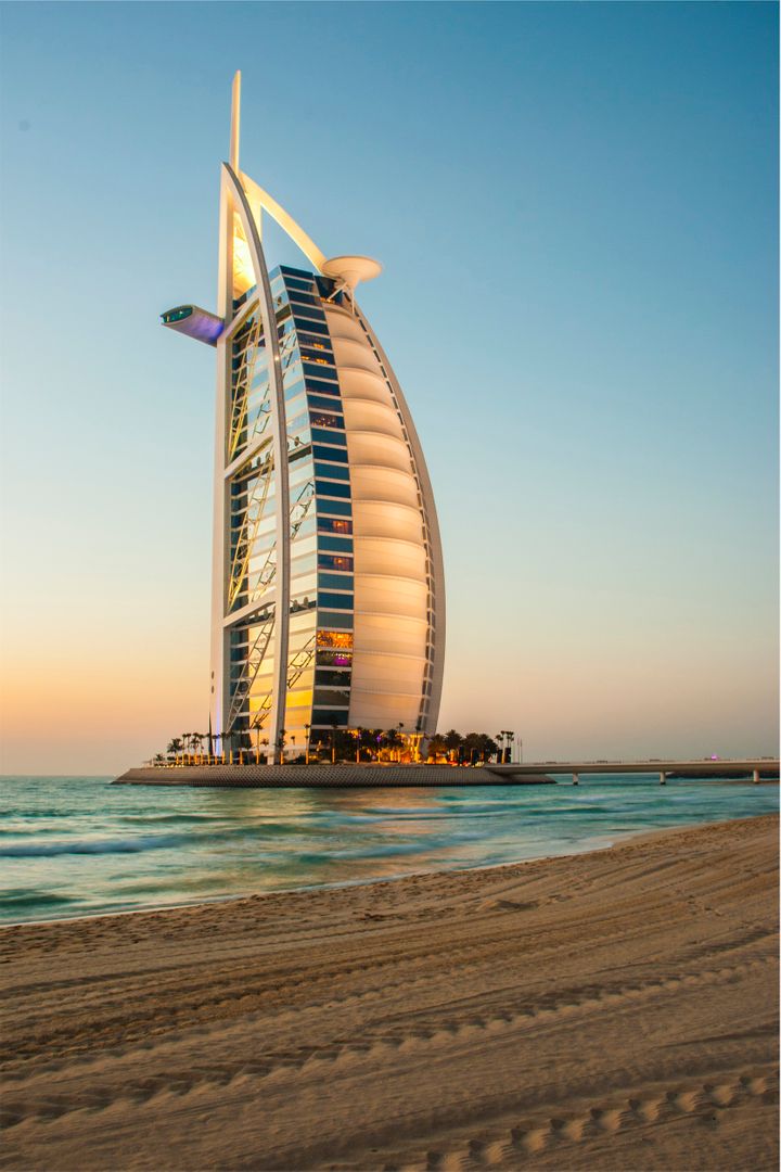 Burj Al Arab Dubai hotel  - Free Images, Stock Photos and Pictures on Pikwizard.com