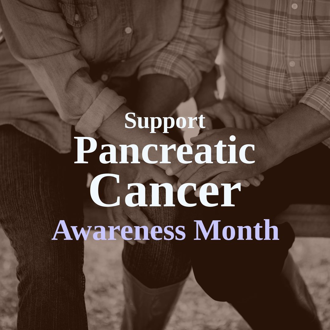 Composition of support pancreatic cancer awareness month text with diverse people holding hands - Download Free Stock Templates Pikwizard.com
