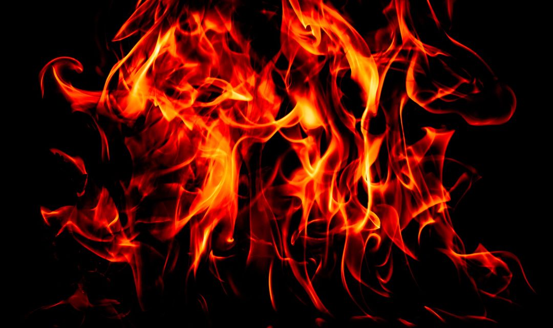 Image of Flames with a Black Background