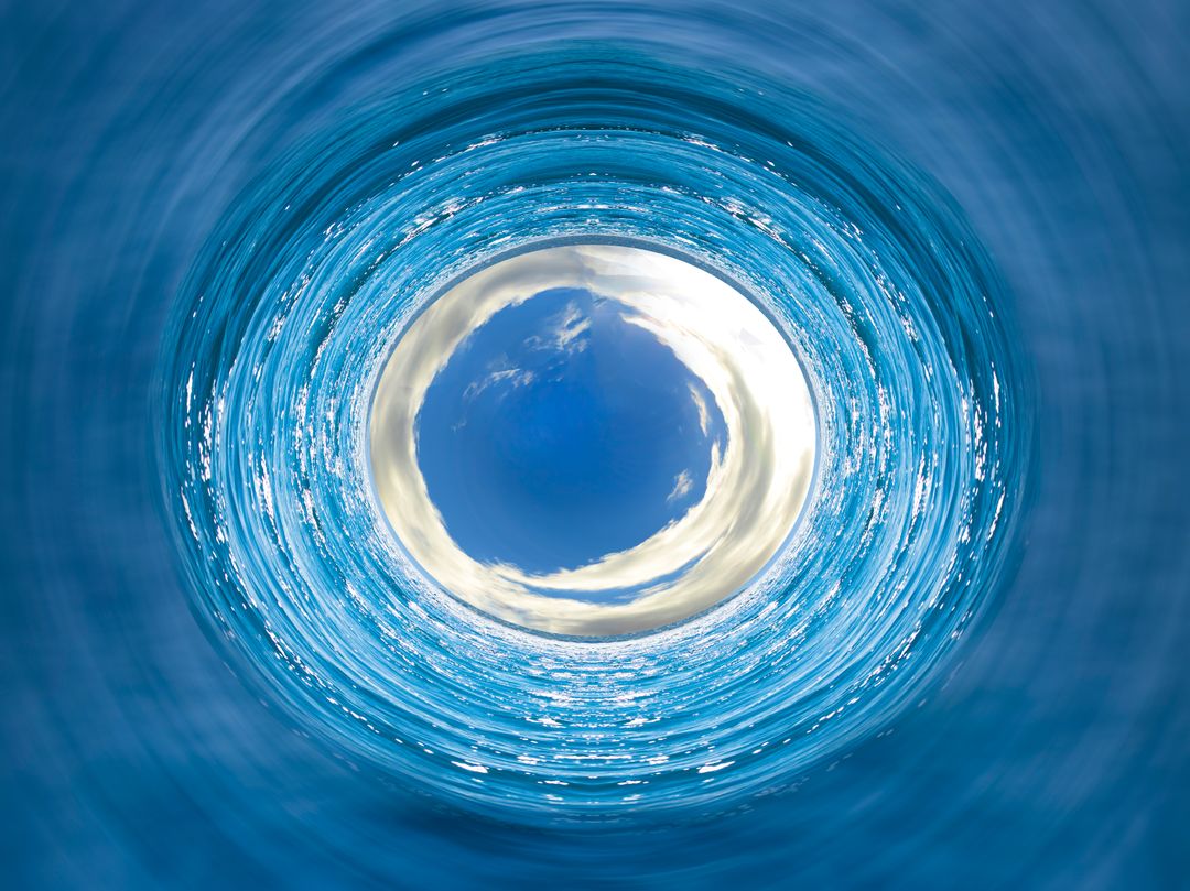 Image of a Blue Swirling Ocean Background