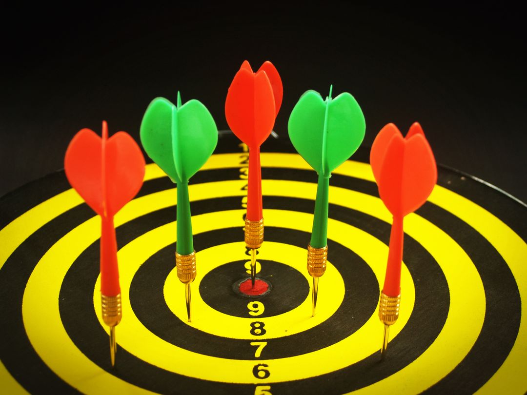 darts hitting a target - Free Images, Stock Photos and Pictures on Pikwizard.com