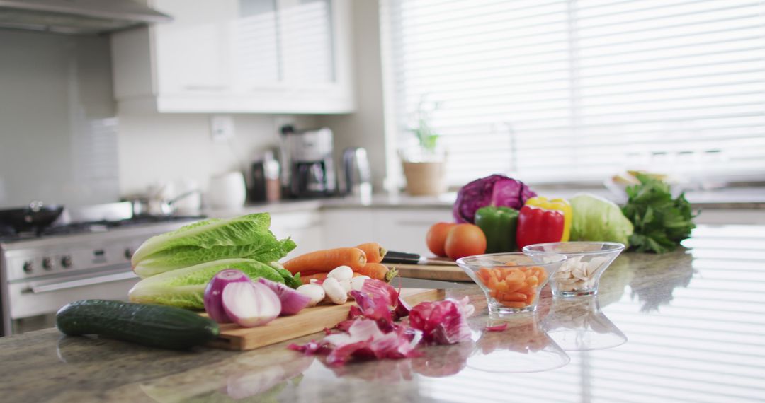 a cutting board with various foods from Pikwizard