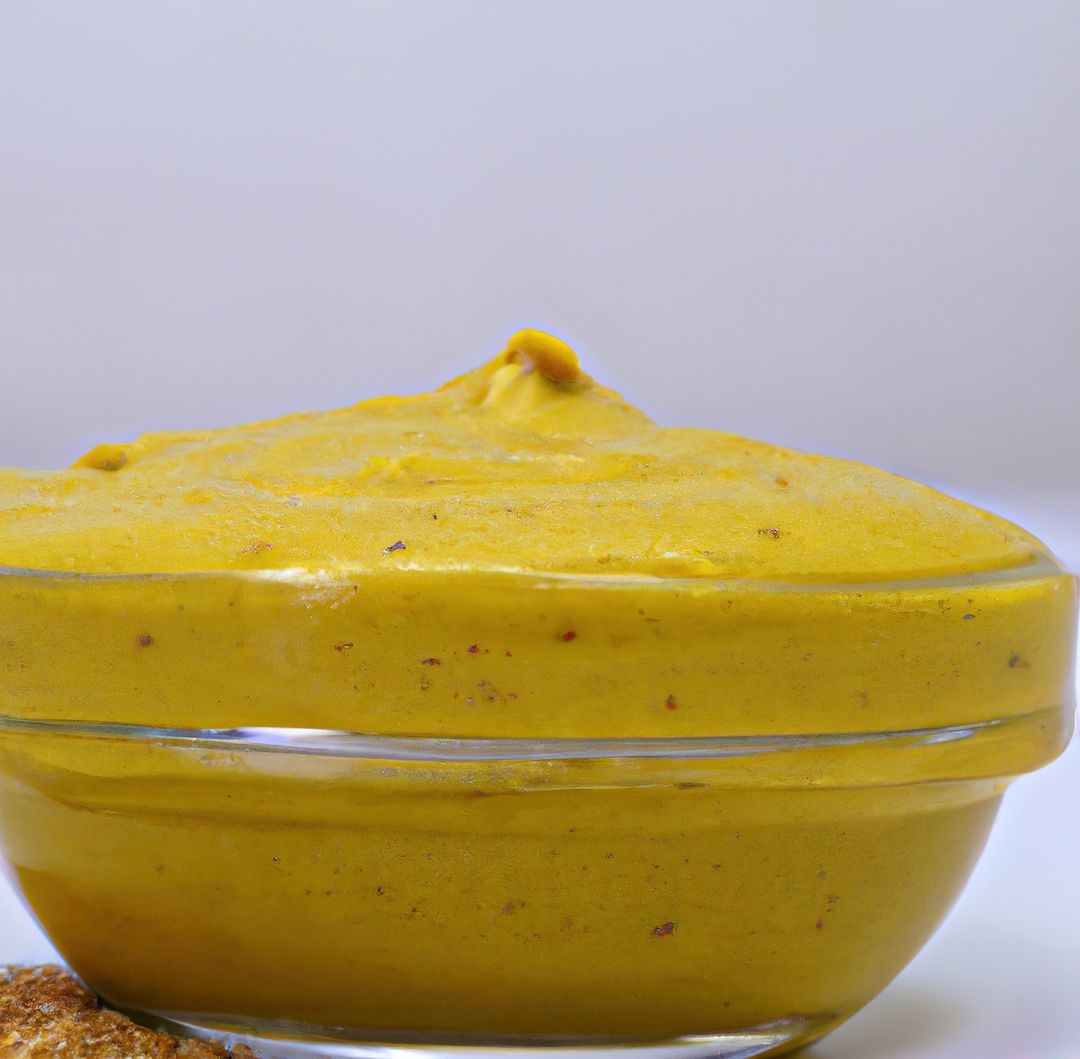 Close up of mustard in bowl on grey background created using generative ai technology - Free Images, Stock Photos and Pictures on Pikwizard.com
