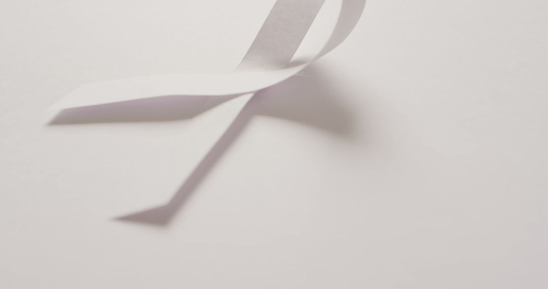 Image of white lung cancer ribbon on white background - Free Images, Stock Photos and Pictures on Pikwizard.com