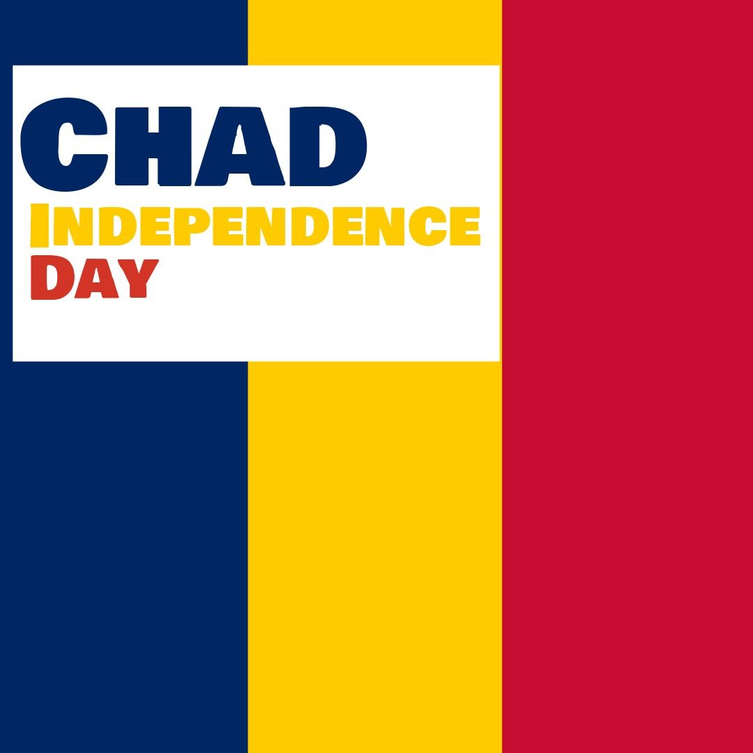 Vector image of chad independence day text with national flag, copy space - Download Free Stock Templates Pikwizard.com