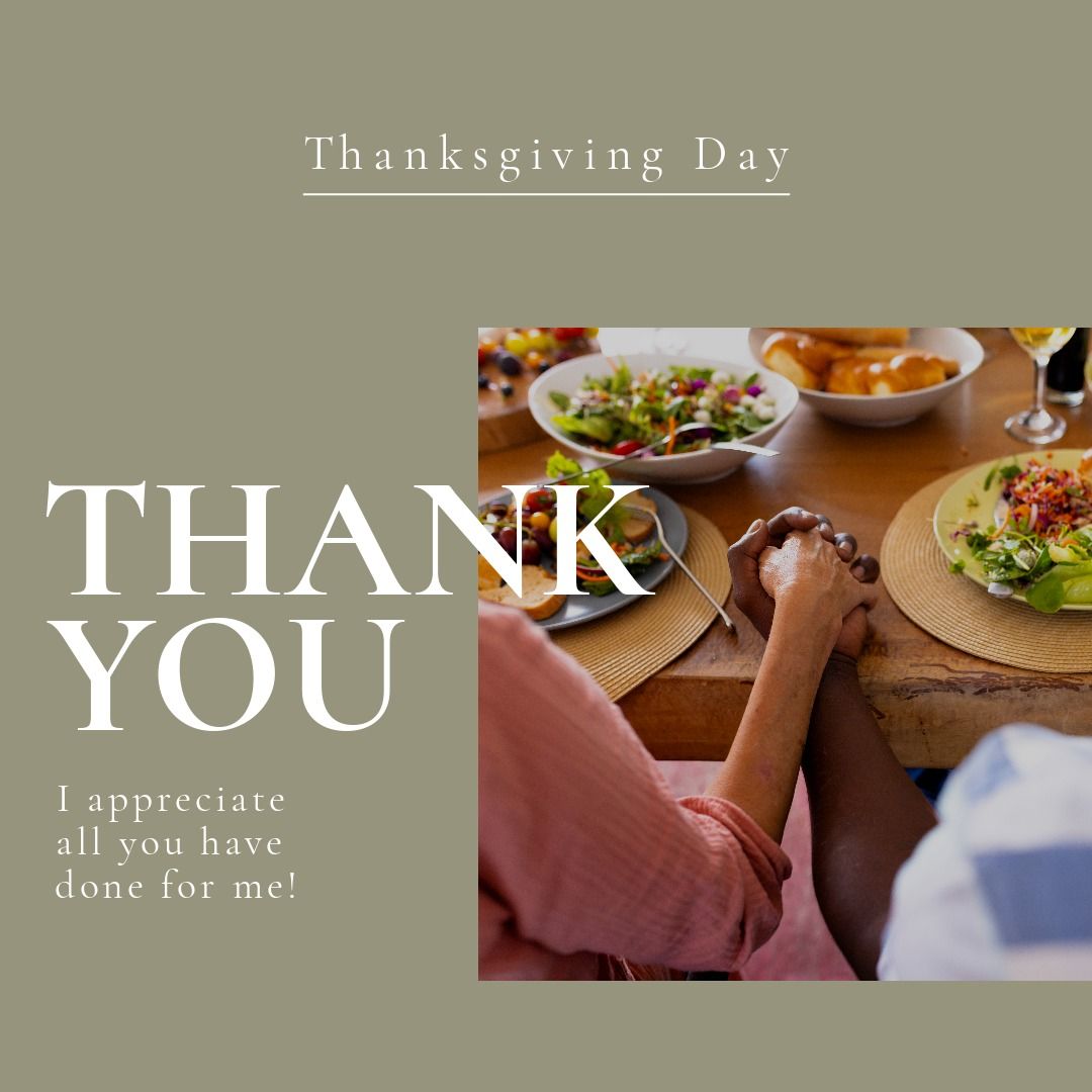 Composition of thanksgiving day text over holding hands at table - Download Free Stock Templates Pikwizard.com