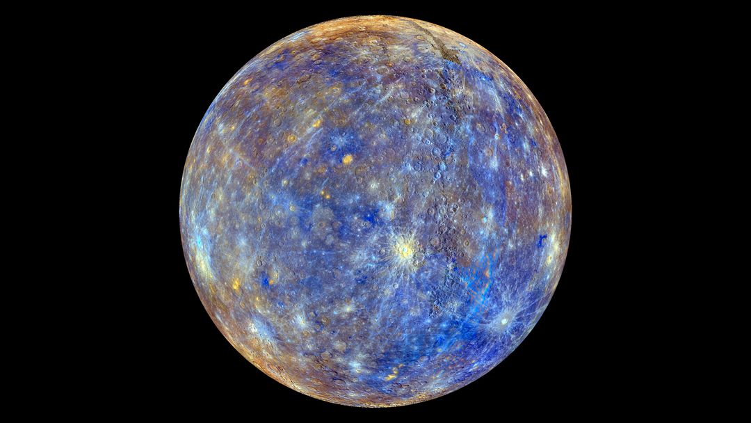 False Color View of Mercury - Free Images, Stock Photos and Pictures on Pikwizard.com