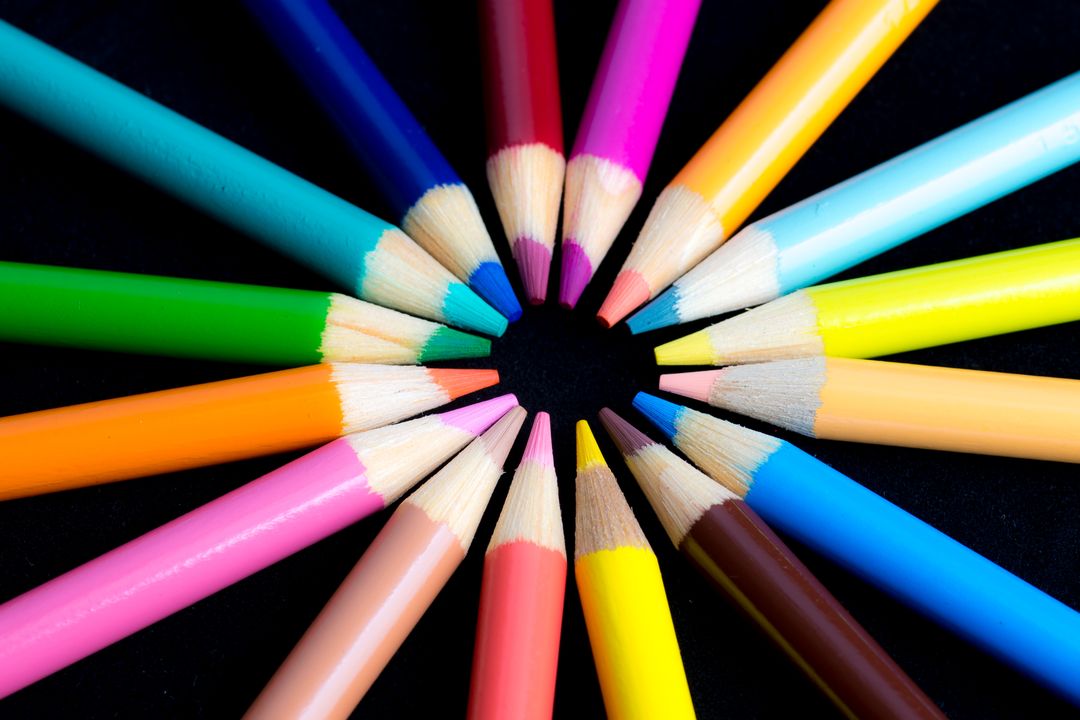 a group of colored pencils - Free Images, Stock Photos and Pictures on Pikwizard.com