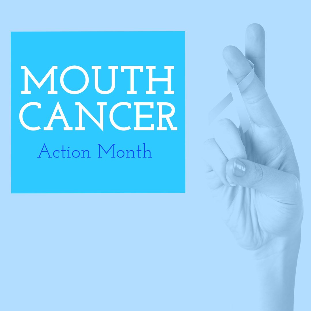 Image of mouth cancer action month and hands of caucasian woman with ribbon - Download Free Stock Templates Pikwizard.com