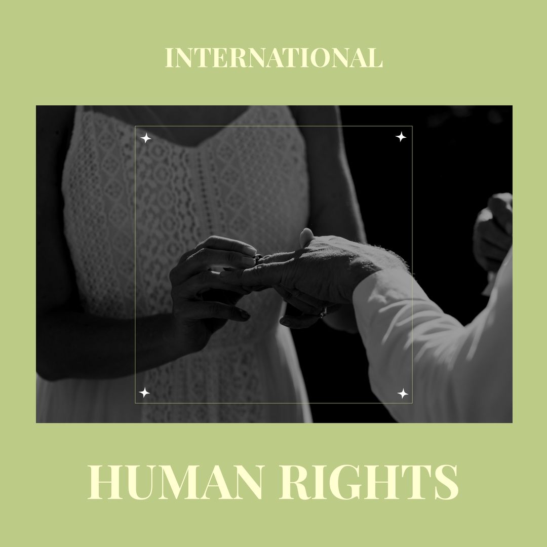 Composition of international human rights text over african american couple - Download Free Stock Templates Pikwizard.com