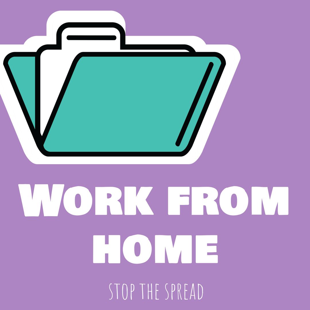 Composition of work from home text over files - Download Free Stock Templates Pikwizard.com