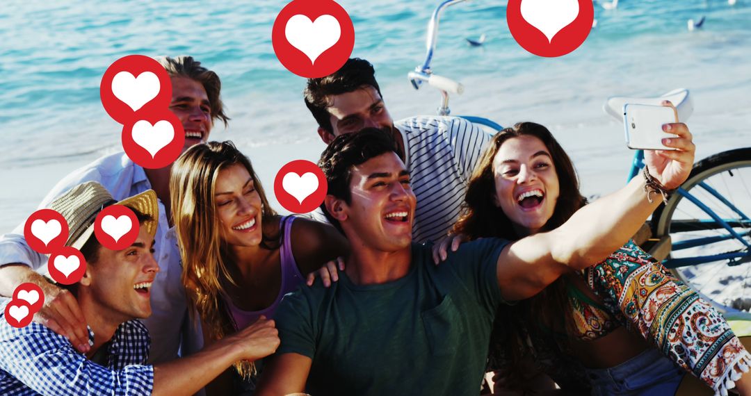 A Man and a Woman Taking a Group Selfie · Free Stock Photo