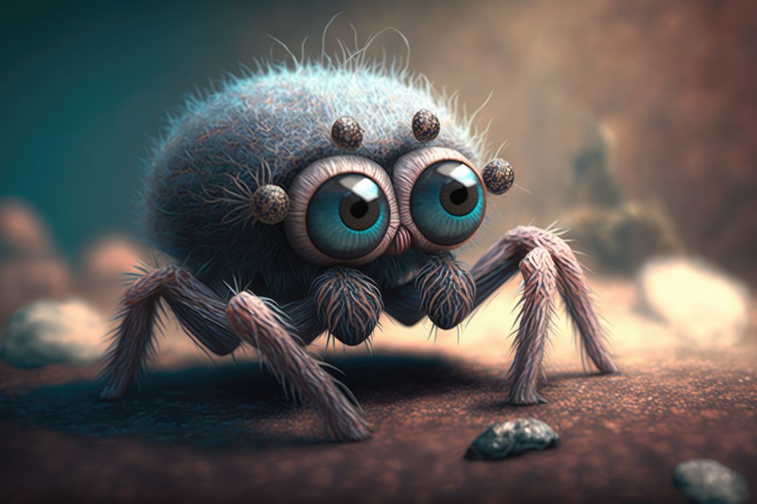 Cute brown spider in forest created using generative ai technology - Free Images, Stock Photos and Pictures on Pikwizard.com